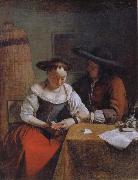 OCHTERVELT, Jacob The Declaration of Love to the Woman Reading France oil painting artist